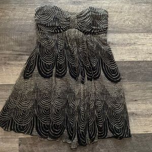 Express baby doll strapless dress